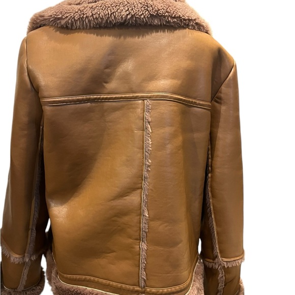 Bagatelle Shearling Lined Leather Jacket Size large - Picture 4 of 10